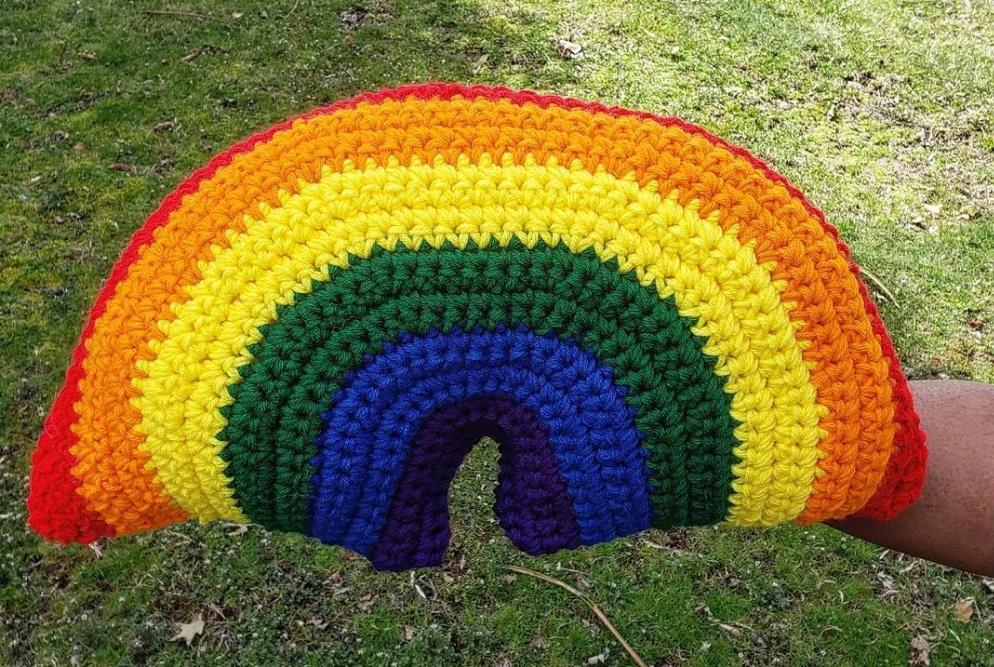 Rainbow pillow