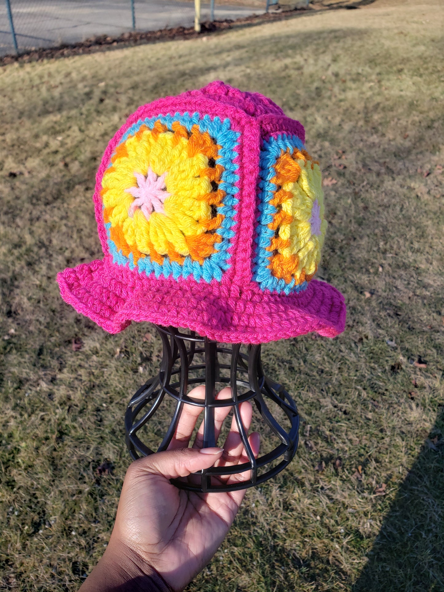 Granny square hat