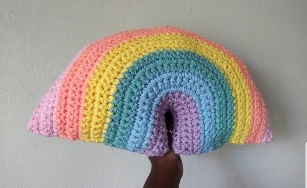 Rainbow pillow